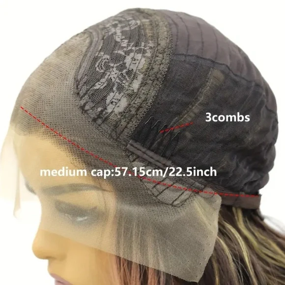 Pre plucked lace front pink and black ombré wig high quality